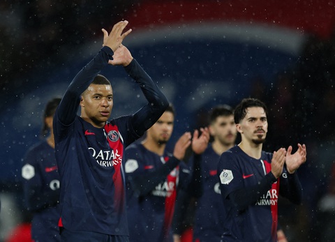 Tin tức thể thao sáng 29-4: PSG vô địch sớm 3 vòng, Man City bám đuổi Arsenal- Ảnh 1. PSG đã sớm lên ngôi tại Ligue 1 mùa giải 2023-2024 - Ảnh: REUTERS