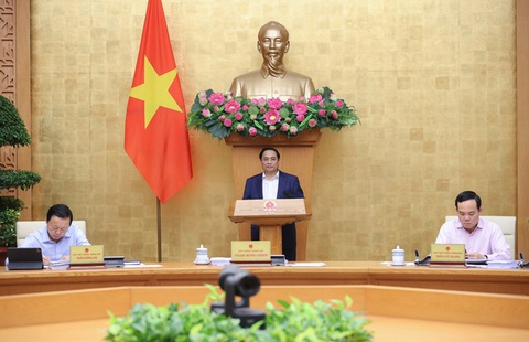 Việt Nam là điểm sáng trong bản đồ tự do kinh tế toàn cầu, 'tam giác vàng' khởi nghiệp của ASEAN- Ảnh 1. Thủ tướng chủ trì phiên họp Chính phủ thường kỳ - Ảnh: VGP