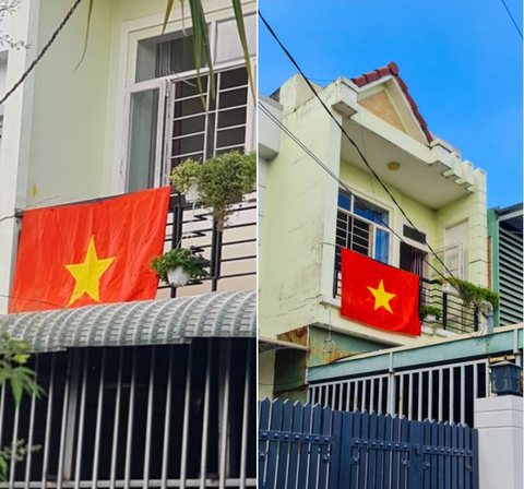 Nhà anh Mohamed Baro (người Ai Cập) treo cờ Việt Nam trong ngày 30-4-2024 - Ảnh chụp màn hình Nhà anh Mohamed Baro (người Ai Cập, sống tại TP.HCM) treo cờ Việt Nam trong ngày 30-4-2024 - Ảnh chụp màn hình