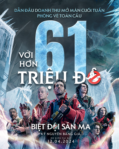 Ghostbusters: Frozen Empire dự kiến khởi chiếu ngày 12.04 trên toàn quốc. Ghostbusters: Frozen empire dự kiến khởi chiếu ngày 12-4 trên toàn quốc.