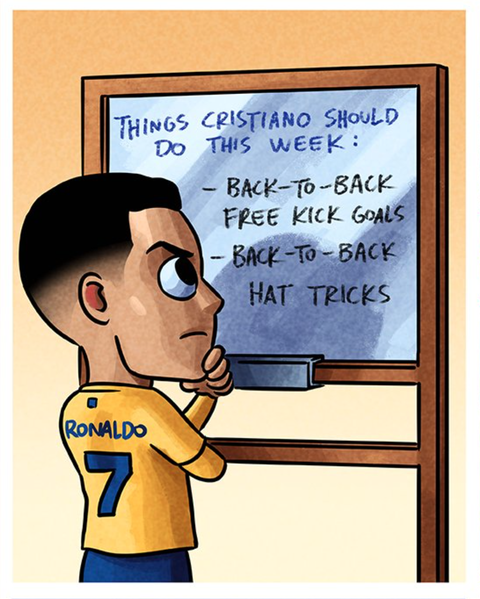 Cristiano Ronaldo bối rối vì không biết… làm gì nữa- Ảnh 1. Kế hoạch trong tuần của Cristiano Ronaldo