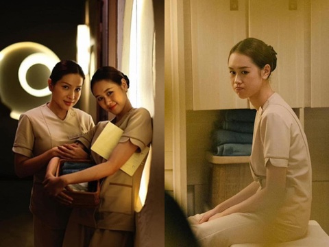 'Thánh ế' Anh Đức cầu hôn thành công bạn gái diễn viên phim Mai- Ảnh 3. Quỳnh Anh thủ vai Diễm, đồng nghiệp của Mai (Phương Anh Đào) và Trinh (Khả Như) trong phim Mai