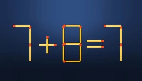 Thử tài IQ: Di chuyển một que diêm để 7+8=7 thành phép tính đúng- Ảnh 1.