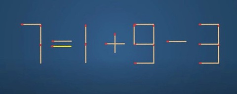 Thử tài IQ: Di chuyển một que diêm để 7-1+9=3 thành phép tính đúng- Ảnh 2.