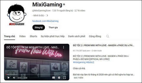 Độ Mixi tiết lộ nguyên nhân bị mất kênh YouTube- Ảnh 2. Độ Mixi đã lấy lại được kênh sau