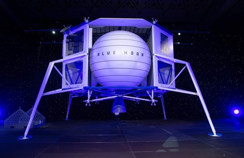 Tàu đổ bộ Blue Moon của công ty Blue Origin - Ảnh: AFP Tàu đổ bộ Blue Moon của công ty Blue Origin - Ảnh: AFP