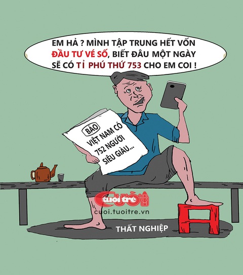 Việt Nam sắp có thêm một người siêu giàu- Ảnh 1. Việt Nam sắp có thêm 1 người siêu giàu - Tranh: Bùi Thanh Tâm