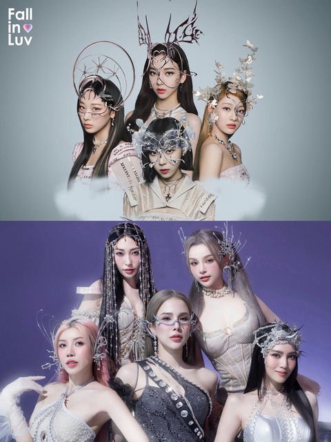 Các chị đẹp Lệ Quyên, Mỹ Linh, Thu Phương và MLee đâu mà không debut?- Ảnh 3. LUNAS (dưới) bị cho là hao hao aespa