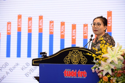 Kinh tế bước vào pha phục hồi, ngân hàng đẩy nhanh tín dụng ra thị trường- Ảnh 1. PGS-TS Phạm Thị Thanh Xuân, Phó Viện trưởng Viện nghiên cứu phát triển Công nghệ Ngân hàng - Trường Đại học Kinh tế Luật, trình bày thông tin cho thấy kinh tế đã bước vào pha phục hồi - Ảnh: QUANG ĐỊNH