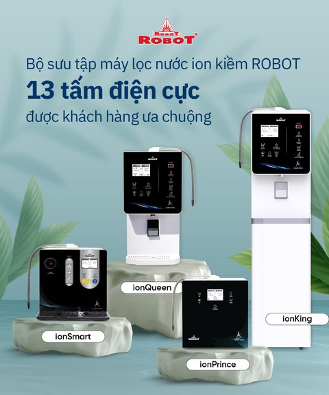 4 máy lọc nước ion kiềm ROBOT có 13 tấm điện cực- Ảnh 1. 4 máy lọc nước ion kiềm ROBOT có 13 tấm điện cực- Ảnh 1.