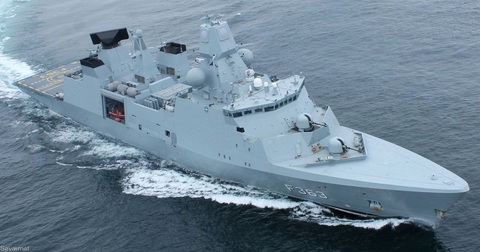 Tàu chiến Đan Mạch khiến một eo biển phải đóng cửa 6 tiếng- Ảnh 1. Chiến hạm HDMS Niels Juel của Đan Mạch - Ảnh: seaforces.org