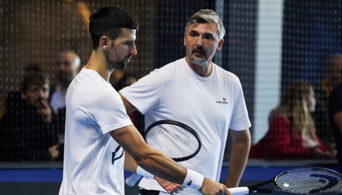 Tin tức thể thao sáng 6-4: Liverpool đàm phán với HLV Ruben Amorim- Ảnh 4. Djokovic (trái) và Goran Ivanisevic chia tay nhau sau 5 năm gắn bó - Ảnh: AFP