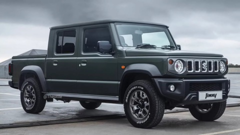 Suzuki Jimny sẽ thế nào nếu có bản bán tải?- Ảnh 1. Phác thảo thiết kế một phiên bản Suzuki Jimny bán tải - Ảnh: Drive