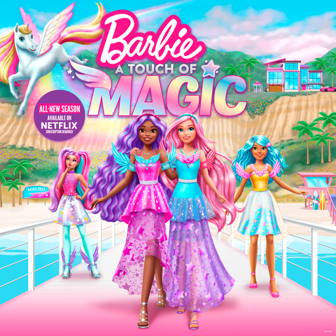 Phim hoạt hình về búp bê Barbie chuẩn bị trở lại- Ảnh 1. Poster Barbie: A Touch of Magic mùa thứ hai.
