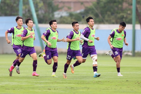 U23 Việt Nam bở hơi tai trong buổi đầu tập luyện- Ảnh 3. Hiện U23 Việt Nam duy trì tần suất 2 buổi tập/ngày trước khi đi tập huấn tại Qatar - Ảnh: HOÀNG TÙNG