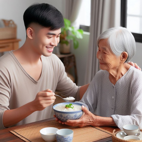 'Báo hiếu thời @', chuyện không của riêng ai- Ảnh 1. Làm cách nào để giải bài toán báo hiếu cho trọn vẹn - Ảnh minh họa: AI thực hiện theo nội dung bài viết