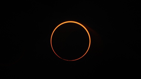 Ring of fire solar eclipse photographed from district Simeulue, Aceh, Indonesia on December 26, 2019. (Image credit: Khalis Surry/Anadolu Agency via Getty Images)