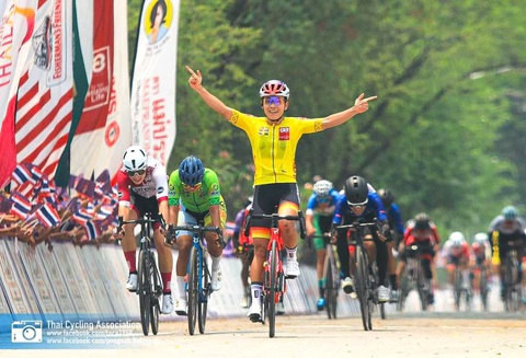 Nguyễn Thị Thật thắng chặng liên tiếp tại Tour of Thailand 2024- Ảnh 3. Nguyễn Thị Thật có 2 chiến thắng liên tiếp tại Tour of Thailand 2024 - Ảnh: TCA