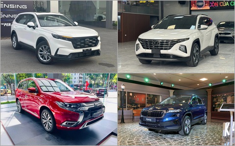 Tin tức giá xe: Hàng loạt SUV hạng C giảm giá, kỳ vọng lật ngôi Mazda CX-5- Ảnh 1. Hàng loạt SUV hạng C giảm giá, ưu đãi lớn để thay đổi cục diện trên thị trường - Ảnh: Đại lý Hyundai, Honda, Mitsubishi, Skoda