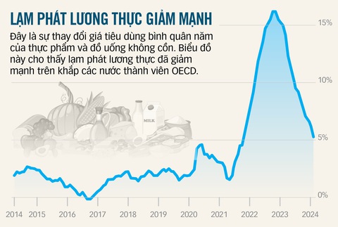 Giá lương thực đã hạ nhiệt ở các nước giàu- Ảnh 3. Nguồn: Financial Times - Dữ liệu: BÌNH AN - Đồ họa: T.ĐẠT