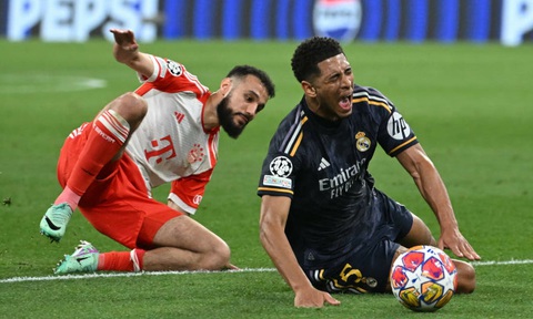 HLV Ancelotti chỉ trích các cầu thủ sau trận hòa Bayern- Ảnh 1. Real Madrid đã cầm hòa Bayern Munich 2-2 trên sân khách - Ảnh: Getty