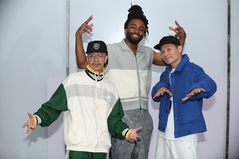 GARUDA giành quán quân Bảng Quốc tế hạng mục Battle Dalat Best Dance Crew 2024- Ảnh 1. Ba vị giám khảo quyền lực: Biên đạo Việt Max; biên đạo Viết Thành; biên đạo quốc tế người Pháp Rochka Noel.