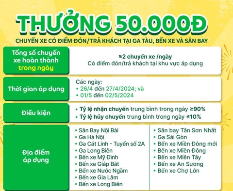 Khách quay lại Tân Sơn Nhất sau lễ, lo khó đón taxi, xe công nghệ- Ảnh 2. Xe công nghệ treo thưởng thu hút tài xế vào sân bay đón khách - Ảnh chụp màn hình