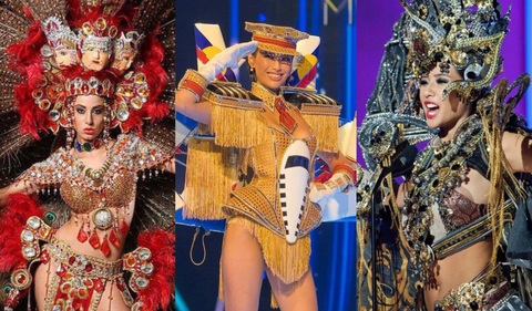 Những bộ trang phục dân tộc ấn tượng tại cuộc thi Hoa hậu Hoàn vũ (Miss Universe) qua các năm - Ảnh: BTC Những bộ trang phục dân tộc ấn tượng tại cuộc thi Hoa hậu Hoàn vũ (Miss Universe) qua các năm - Ảnh: BTC