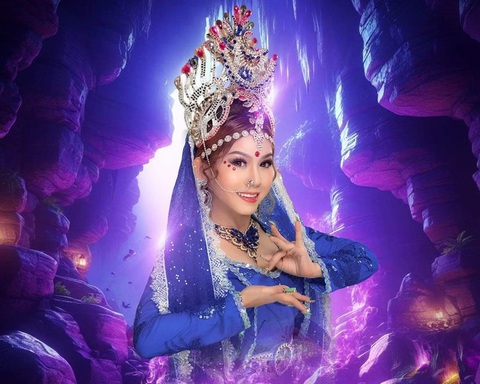 Nghệ sĩ Bình Tinh trong tạo hình nhân vật của vở Tu Rip và cây đèn thần - Ảnh: NVCC Nghệ sĩ Bình Tinh trong tạo hình nhân vật của vở Tu Rip và cây đèn thần - Ảnh: NVCC
