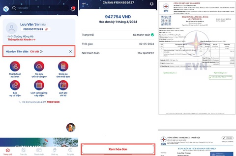 Cách tra cứu hóa đơn tiền điện trên App EVNHANOI Cách tra cứu hóa đơn tiền điện trên App EVNHANOI