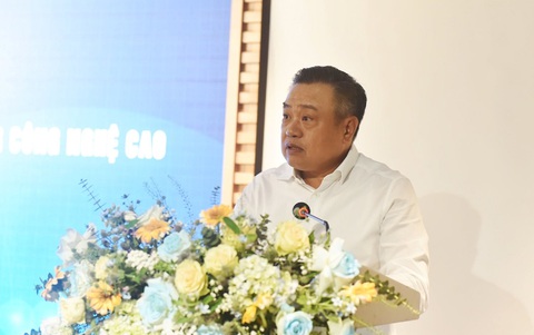 Chủ tịch Hà Nội: Xem Khu công nghệ cao Hòa Lạc như một quận, huyện của thủ đô- Ảnh 1. Chủ tịch UBND TP Hà Nội phát biểu tại hội nghị - Ảnh: UBND TP