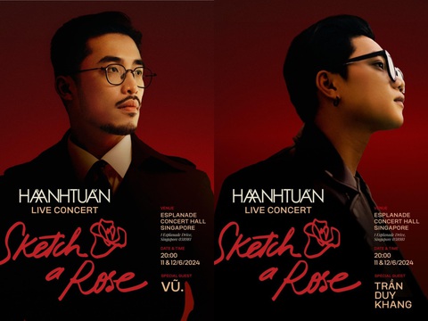 Vũ (trái) và Khang hiện là hai khách mời trong concert của Hà Anh Tuấn tại Singapore - Ảnh: FBNV Vũ (trái) và Khang hiện là hai khách mời trong concert của Hà Anh Tuấn tại Singapore - Ảnh: FBNV