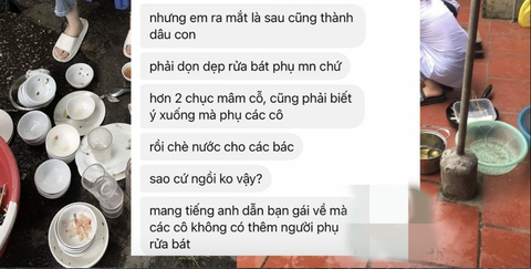 Bạn trai mời về ăn cỗ, có cần rửa bát không?- Ảnh 1. Đoạn trao đổi về chuyện về nhà bạn trai không rửa bát khiến dân mạng tranh cãi - Ảnh chụp màn hình