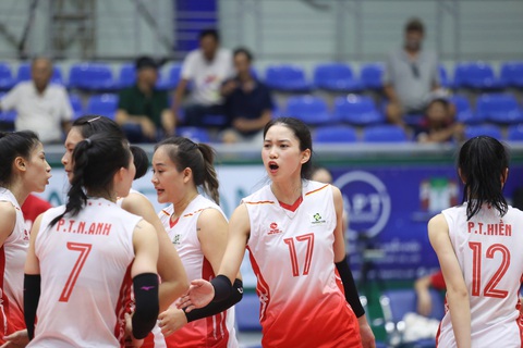 Linh Chi xuất sắc nhưng Binh Chủng Thông Tin không thể thắng U20 Thái Lan- Ảnh 3. Các cô gái Binh Chủng Thông Tin đã chơi nỗ lực để kéo trận đấu vào ván 5 - Ảnh: ĐỨC KHUÊ