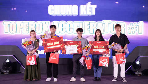 5 đội sinh viên đoạt giải “Ươm mầm tài năng game Việt 2024 - Topebox Accelerator” - Ảnh: ĐỨC THIỆN 5 đội sinh viên đoạt giải “Ươm mầm tài năng game Việt 2024 - Topebox Accelerator” - Ảnh: ĐỨC THIỆN