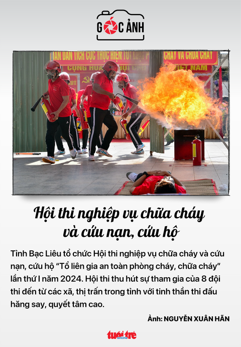 Hội thi nghiệp vụ chữa cháy và cứu nạn, cứu hộ - Ảnh: NGUYỄN XUÂN HÃN Hội thi nghiệp vụ chữa cháy và cứu nạn, cứu hộ - Ảnh: NGUYỄN XUÂN HÃN