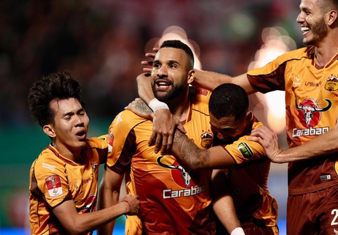 Hoàng Anh Gia Lai cầm chân Nam Định, cuộc đua vô địch V-League thêm hấp dẫn- Ảnh 2. HAGL có bàn thắng vượt lên dẫn trước nhưng không thể bảo toàn chiến thắng - Ảnh: TUẤN HỮU