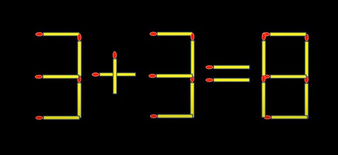 Thử tài IQ: Di chuyển một que diêm để 3+3=8 thành phép tính đúng- Ảnh 1.