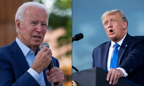 Kết quả thăm dò mới nhất giữa ông Trump và Biden tại 6 bang chiến trường- Ảnh 1. Tổng thống Mỹ Joe Biden (trái) và cựu tổng thống Donald Trump - Ảnh: AFP