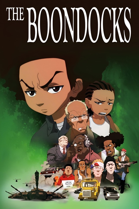 Phim hoạt hình dựa trên các bộ tiểu thuyết đồ họa hấp dẫn- Ảnh 1. The Boondocks có điểm Imdb là 8.5, đây là một series hoạt hình dùng sự hài hước để phản ánh các vấn đề về chủng tộc, chính trị và văn hóa trong xã hội Mỹ.