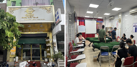 TP.HCM phát hiện cơ sở thẩm mỹ trái phép đang đào tạo hơn 20 học viên, cam kết 3 ngày ra nghề- Ảnh 1. Đoàn kiểm tra cơ sở “Green Skin Center” tại địa chỉ 59 Bạch Đằng, phường 2, quận Tân Bình (TP.HCM) đào tạo học viên trái phép - Ảnh: Thanh tra Sở Y tế cung cấp