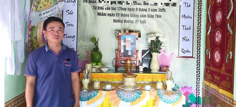 Khiếu nại kết luận giám định nồng độ cồn với người phụ nữ đã chết sau tai nạn- Ảnh 1. Anh Hà cho biết không đồng ý với kết luận giám định nồng độ cồn trong máu của vợ anh - Ảnh: ĐOÀN CƯỜNG