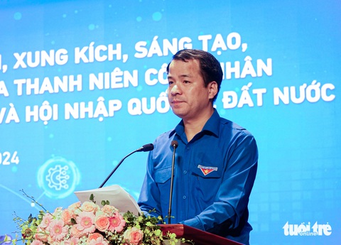Bí thư Trung ương Đoàn Ngô Văn Cương phát biểu tại tọa đàm - Ảnh: NGUYỄN HIỀN Bí thư Trung ương Đoàn Ngô Văn Cương phát biểu tại tọa đàm - Ảnh: NGUYỄN HIỀN