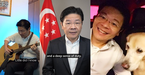 Trên mạng xã hội, Thủ tướng Singapore xây dựng hình ảnh là một người thích đàn guitar và yêu chó - Ảnh: X Trên mạng xã hội, Thủ tướng Singapore xây dựng hình ảnh là một người thích đàn guitar và yêu chó - Ảnh: X