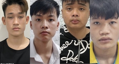 Không có tiền tiêu, nhóm thanh niên dùng dao dọa chém 'cụt tay chân' người đi đường, cướp xe máy- Ảnh 1. Các nghi phạm tại cơ quan công an - Ảnh: Công an cung cấp