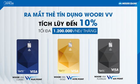 Ngân hàng Woori ra mắt dòng thẻ tín dụng tích điểm lên đến 10%- Ảnh 1. Ngân hàng Woori trình làng dòng Thẻ tín dụng Woori VV mới