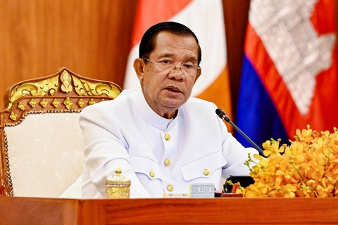 Cựu Thủ tướng Campuchia Hun Sen kêu gọi chính phủ bắt đầu ngay việc xây kênh đào Phù Nam Techo - Ảnh: AFP Cựu thủ tướng Campuchia Hun Sen kêu gọi chính phủ bắt đầu ngay việc xây kênh đào Phù Nam Techo - Ảnh: AFP