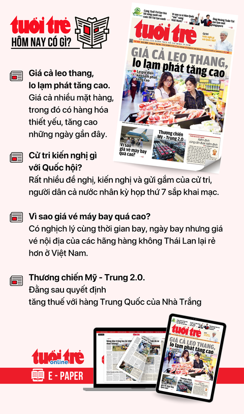 Tin tức sáng 16-5: Không để ngập hầm đường bộ tại TP.HCM; lãi suất cho vay bình quân giảm nhẹ- Ảnh 4. Tin tức đáng chú ý trên Tuổi Trẻ nhật báo ngày 16-5. Để đọc Tuổi Trẻ báo in phiên bản E-paper, mời bạn đăng ký Tuổi Trẻ Sao TẠI ĐÂY