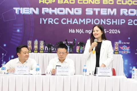Tien Phong Stem Robotics: Khích lệ học sinh yêu thích khoa học- Ảnh 1. Buổi họp báo giới thiệu về cuộc thi - Ảnh: TRỌNG TÀI