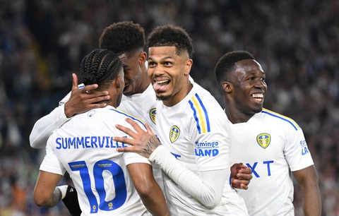 Tin tức thể thao sáng 17-5: Kante bất ngờ dự Euro 2024; Leeds ở gần vé lên Premier League- Ảnh 2. Leeds cách vé trở lại Premier League đúng 1 trận đấu sau khi thắng đậm Norwich - Ảnh: GETTY